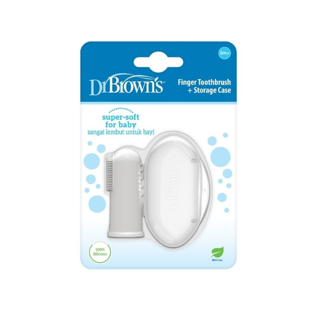 Cepillo De Dientes De Silicona Con Estuche | Gris - Dr. Browns