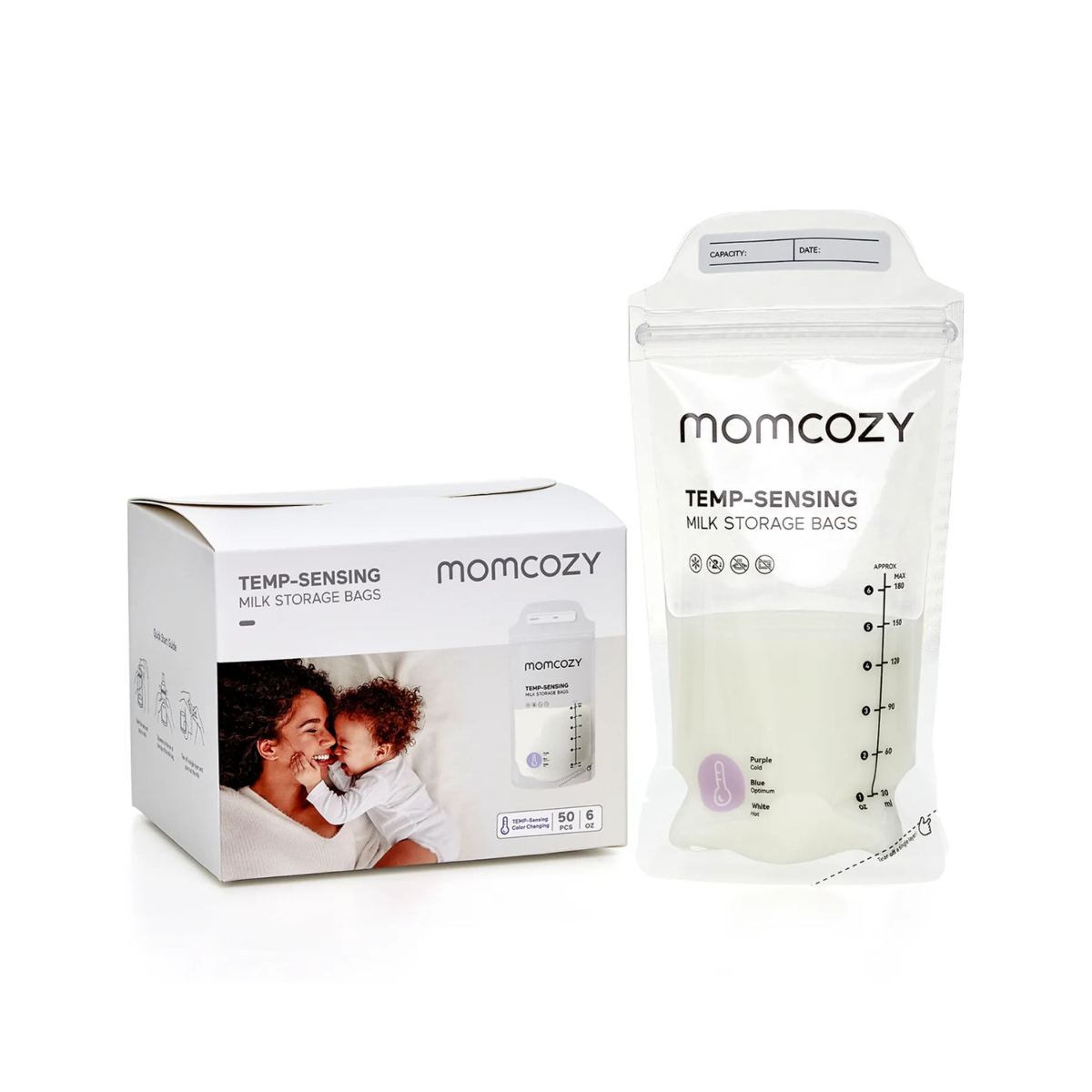 Bolsas de Almacenamiento De Leche Materna | 50 Unid 6 Oz Momcozy