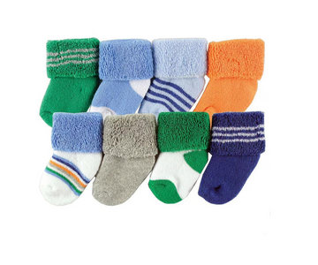 Medias Bebess Pack X8 Azul Hudson Baby