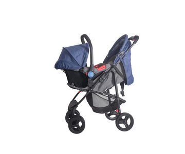 Coche  4 En 1  Negro Celeste Peke