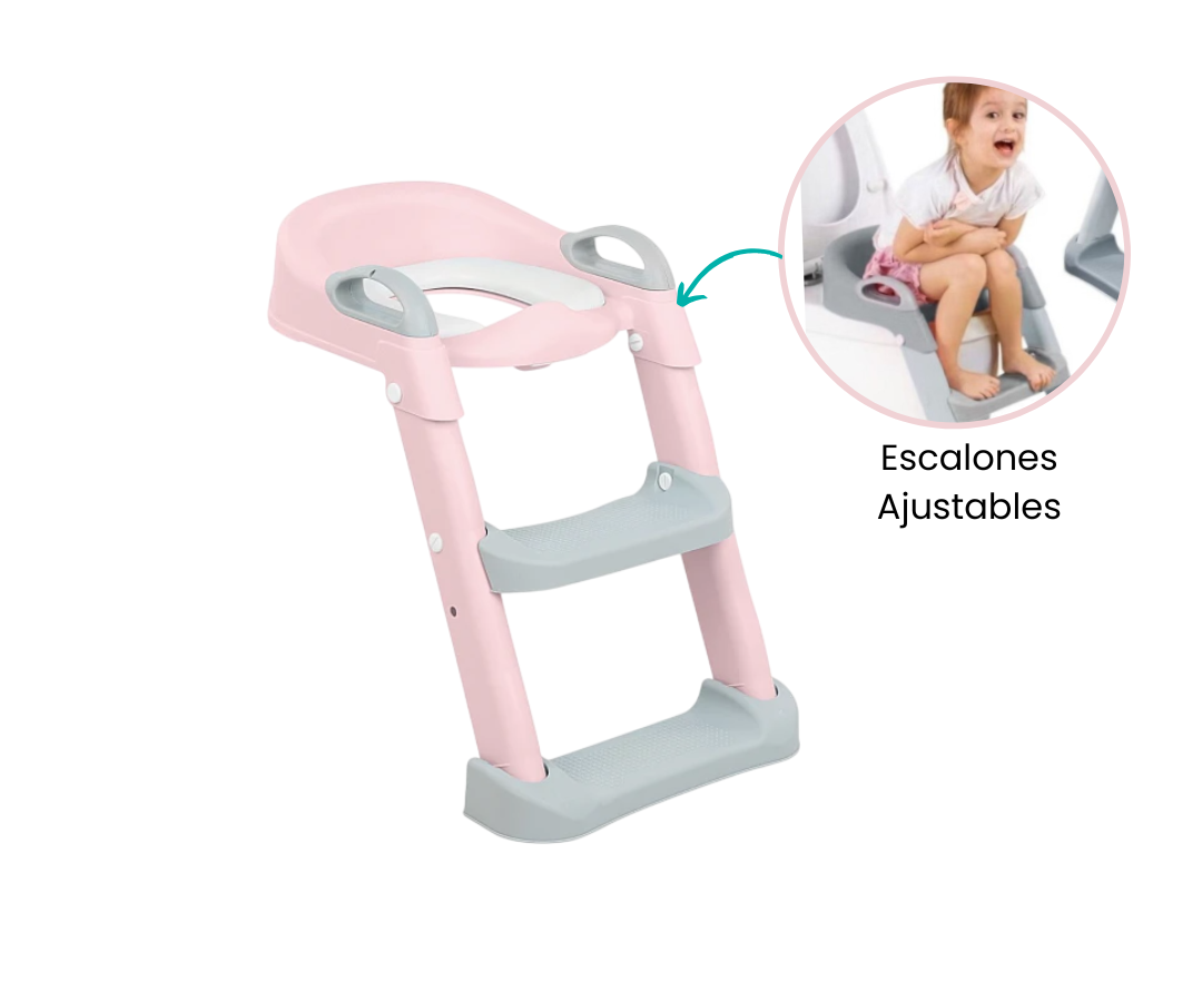 Escaleras Para Baño Lea Rosado Kikkaboo