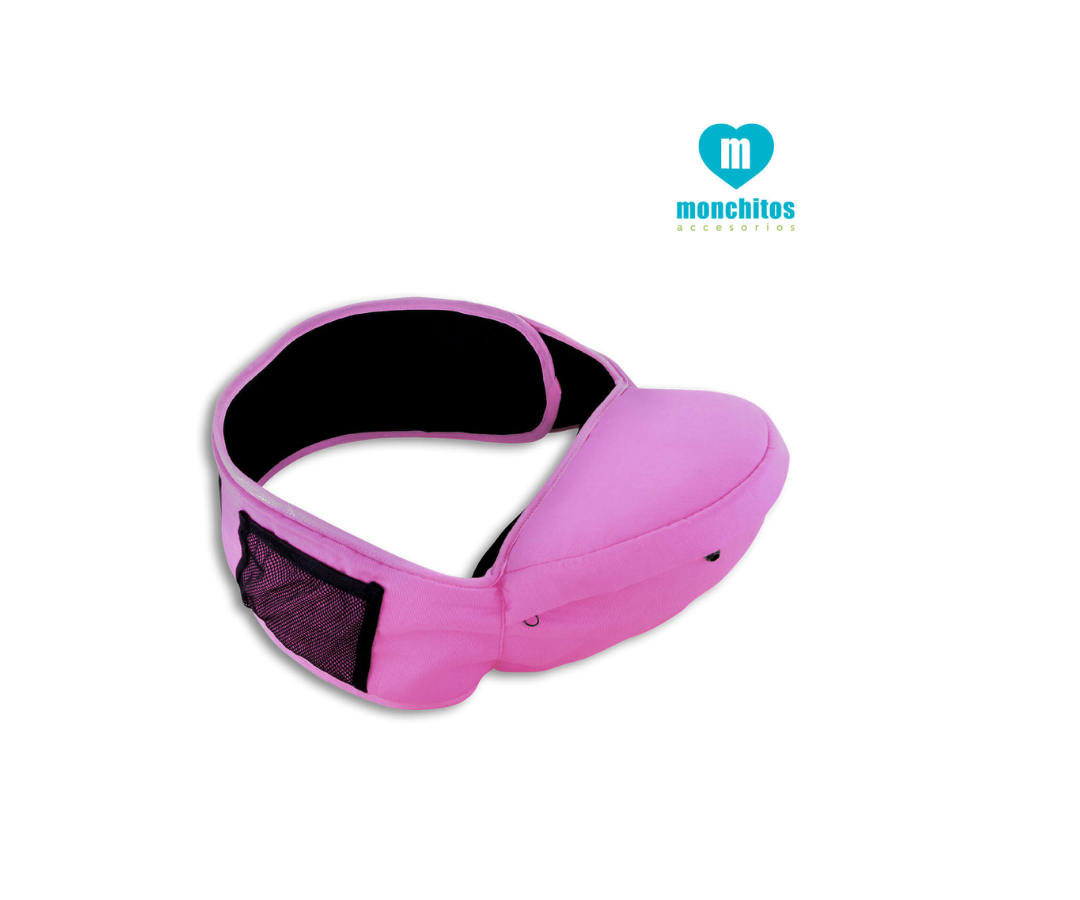 Baby Hip Carrier Rosado Monchitos