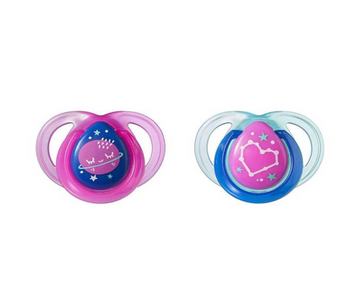 Chupón Night Time Rosado / Celeste X 2 Tommee Tippee