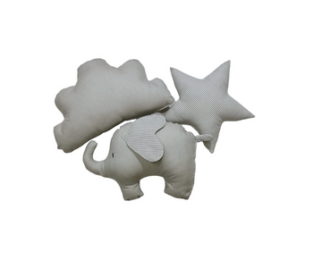 Cojins 3 PZ. Gris Monchitos