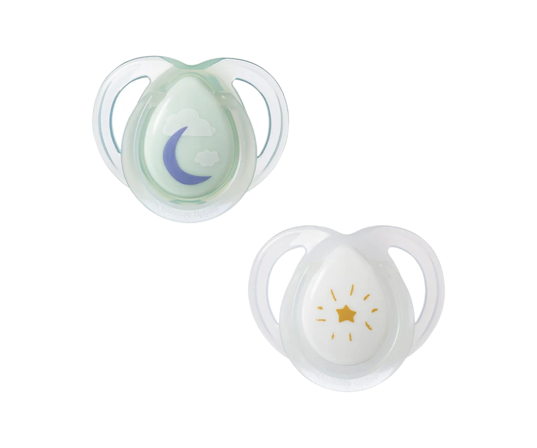 Chupón Night Time Blanco / Verde X 2 Tommee Tippee