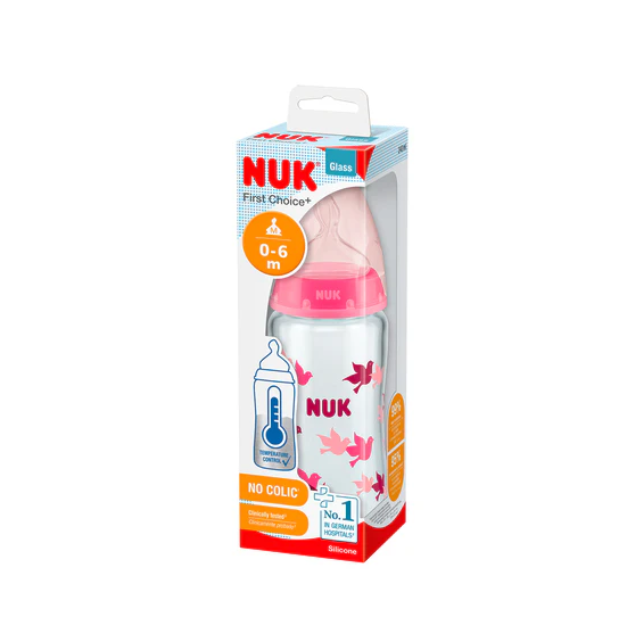 Biberón First Choice Vidrio CT 240 ml | Niña - Nuk