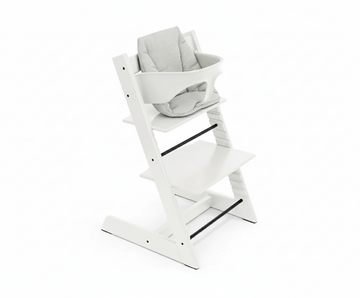 Combo Silla Tripp Trapp Y Baby Set | Blanco (Gratis Baby Cushion)