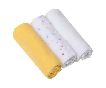 Manta de Muselina X3 Bamboo | Amarrillo Clevamama