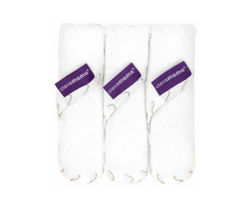 Set 3 Toallitas De Bambú | Blanco - Gris  Clevamama