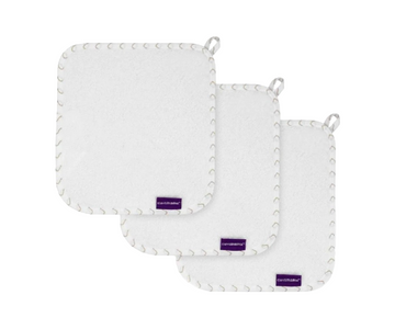 Set 3 Toallitas Blanco / Gris Clevamama