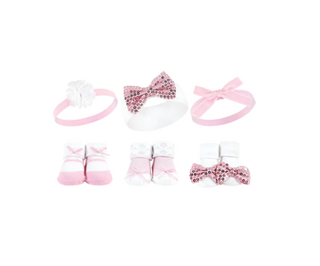 Set x 6 Lazos Para Cabeza Con Medias | Rosado Luvable Friends