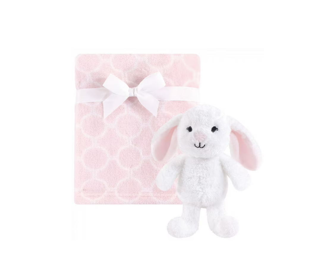 Cobija De Plush De Seguridad | Rosa Conejo Hudson Baby