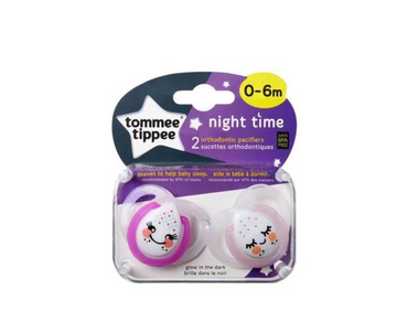 Chupón Night Time Rosado X 2 Tommee Tippee