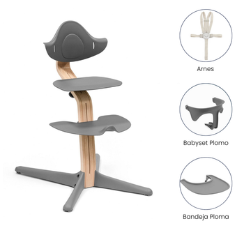 Combo Conjunto Silla de Comer Nomi | Gris Stokke