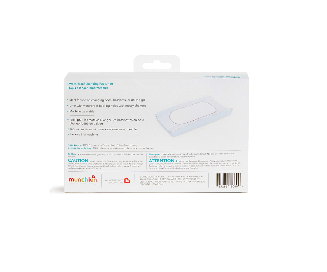 PROTECTOR IMPERMEABLE PARA CAMBIADOR 3PZ MUNCHKIN