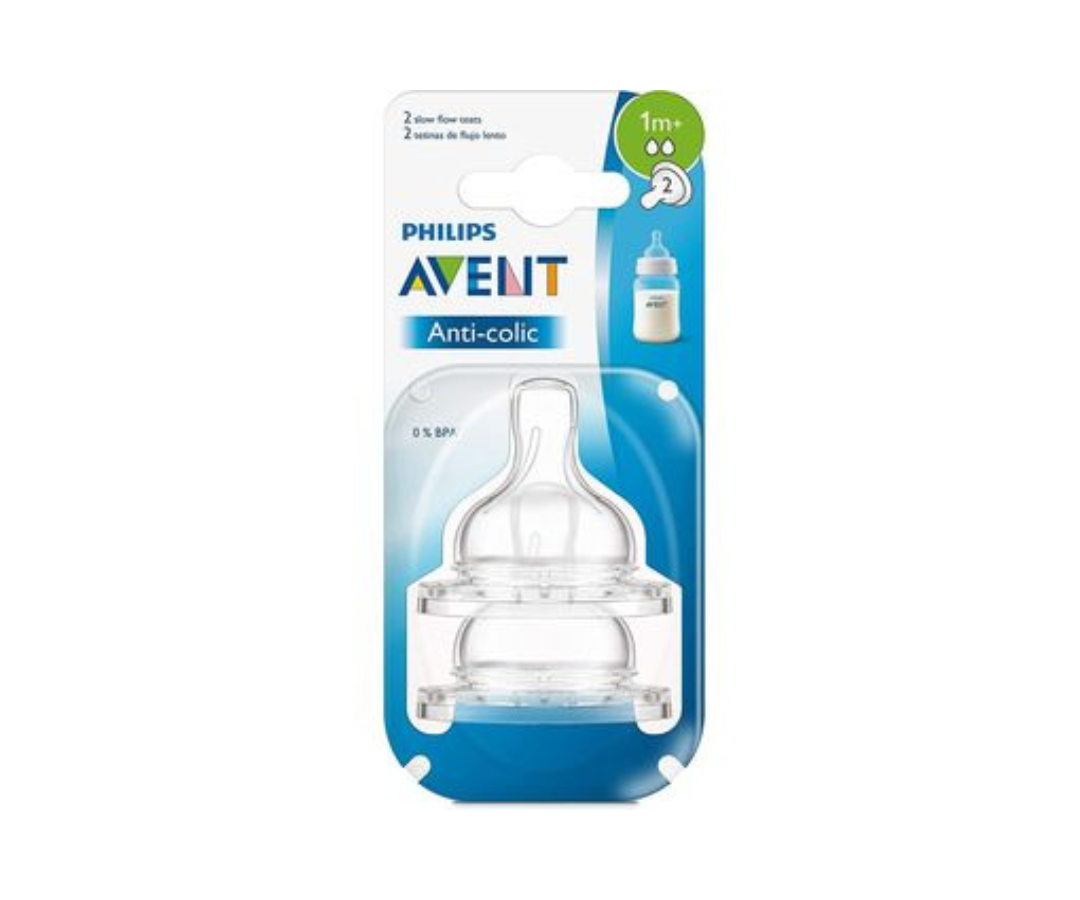 2 Tetinas Philips AVENT Flujo Lento Anticólico