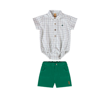 Conjunto Body Camisa + Shorts