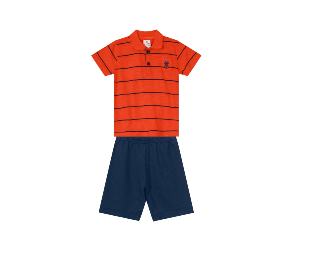 Conjunto Camisa Polo Y Bermuda Niño Brandili