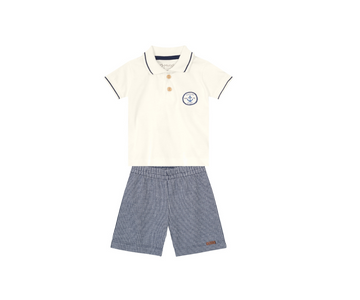 Conjunto Camisa Polo Y Bermuda Niño Brandili