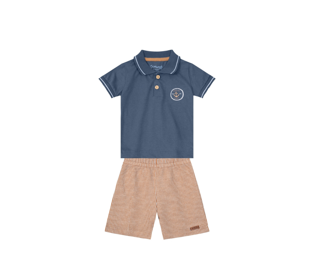 Conjunto Camisa Polo Y Bermuda Niño Brandili