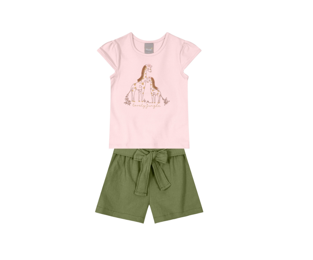 Conjunto Blusa y Bermuda Niña Brandili