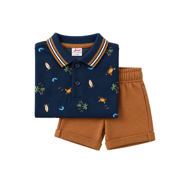 Conjunto Para Niño (Camisa Polo y Bermuda) - Brandili