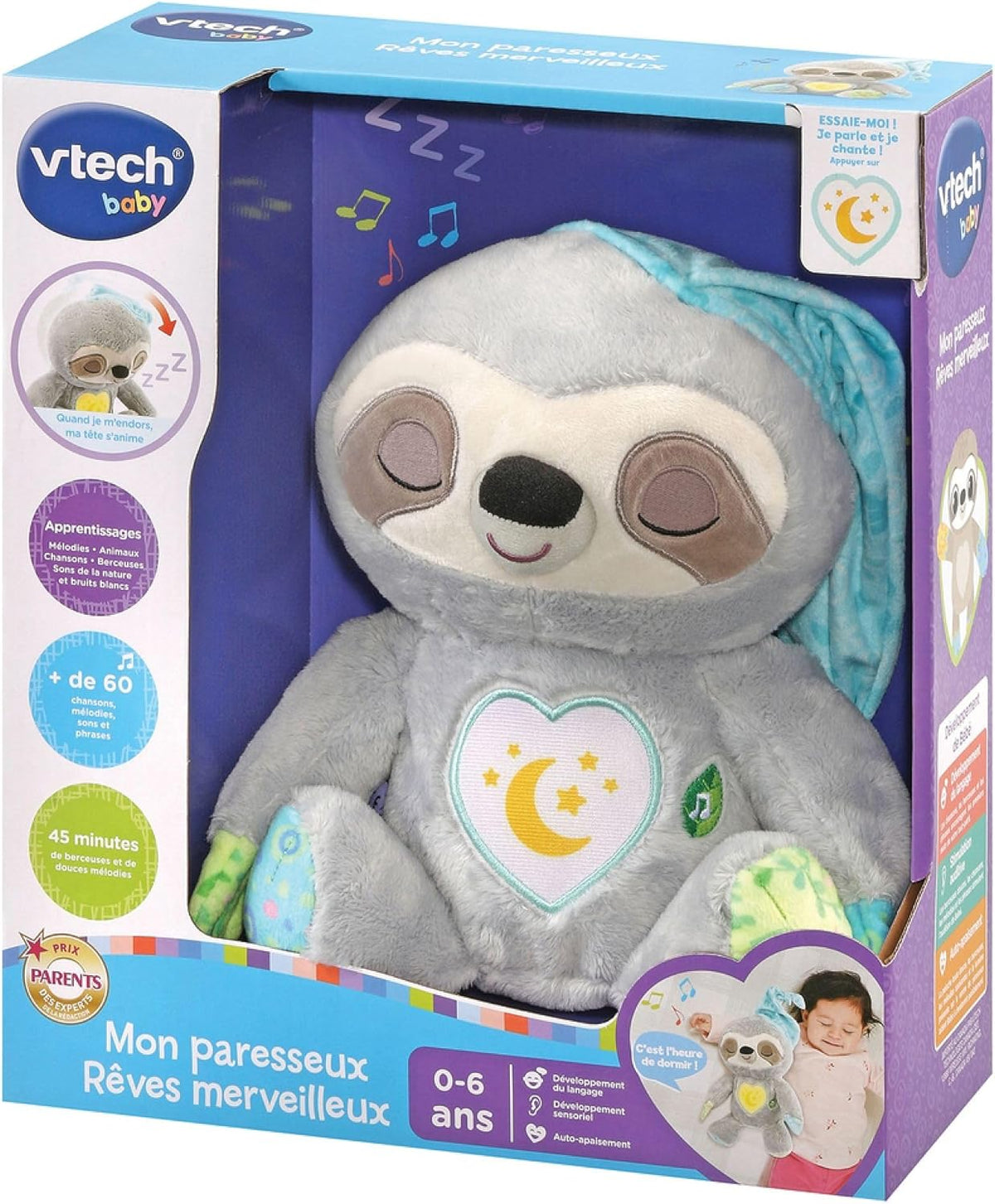 Peluche Bebé Perezoso Nanas Para Dormir Vtech