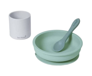 SET DE ALIMENTACION NORDIC SILICONA MINT GRAY SARO