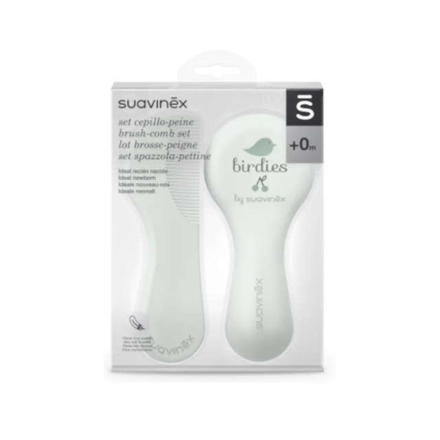 Set de Cepillo y Peine | Verde Decorado - Suavinex