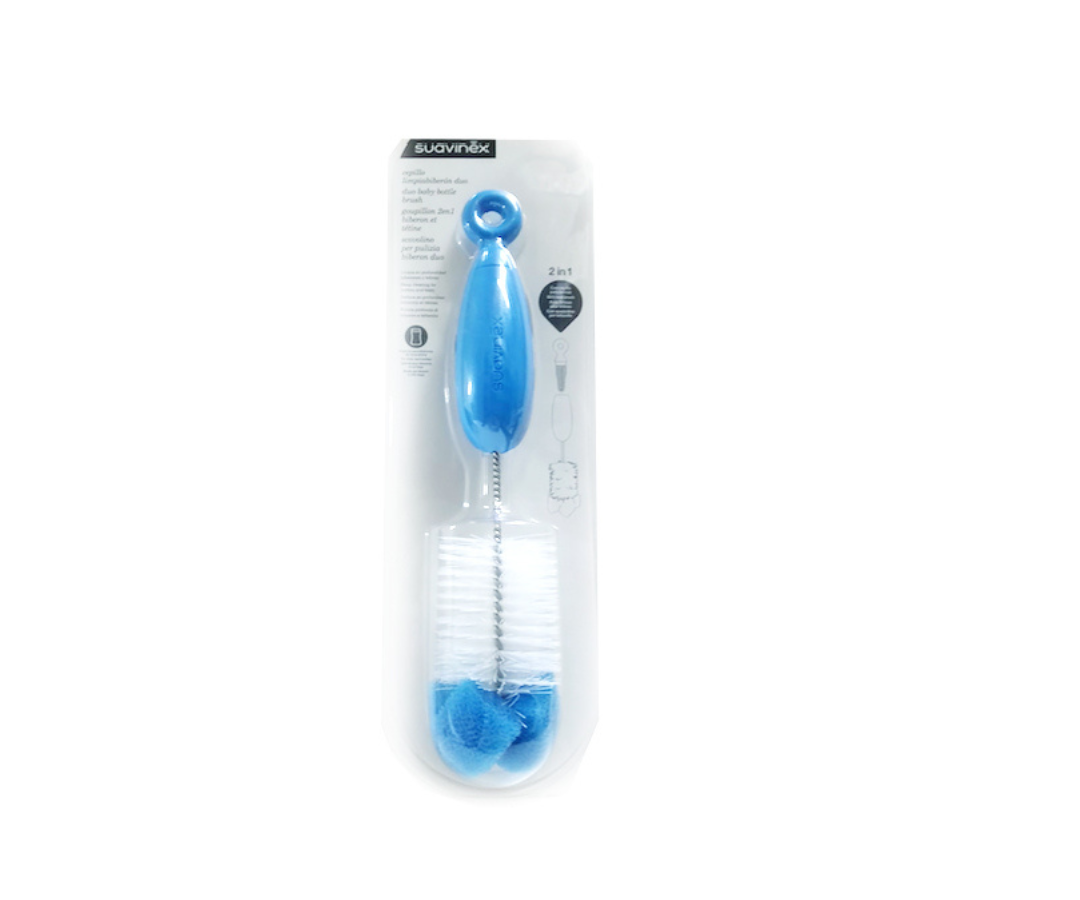 Cepillo Limpia Biberones Duo Azul Suavinex