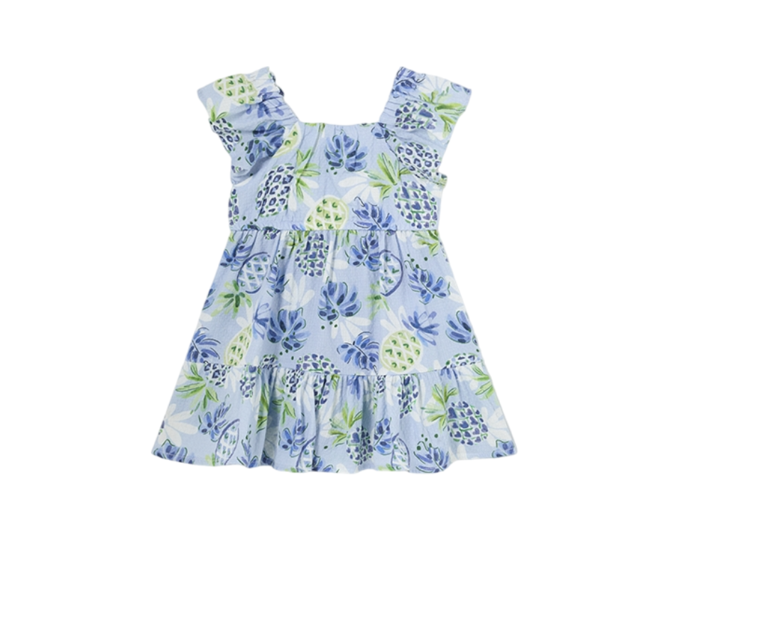 Vestido Estampado Estructura Niña Añil Mayoral