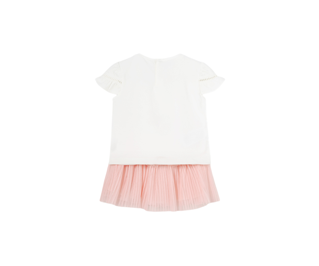 Conjunto Falda Tul Plisado Niña Pastel Mayoral
