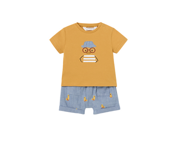 Conjunto Pantalón Bordado Y Camiseta Bebes Mayoral