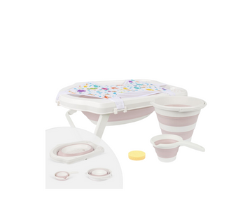 Combo Bañera Plegable 5 Pcs | Rosado Sevibebe