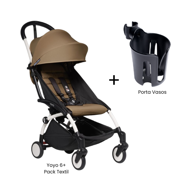 Estructura de Coche Yoyo 2 Blanco + Cobertura Babyzen 6+ + Portavaso | Toffee - Yoyo
