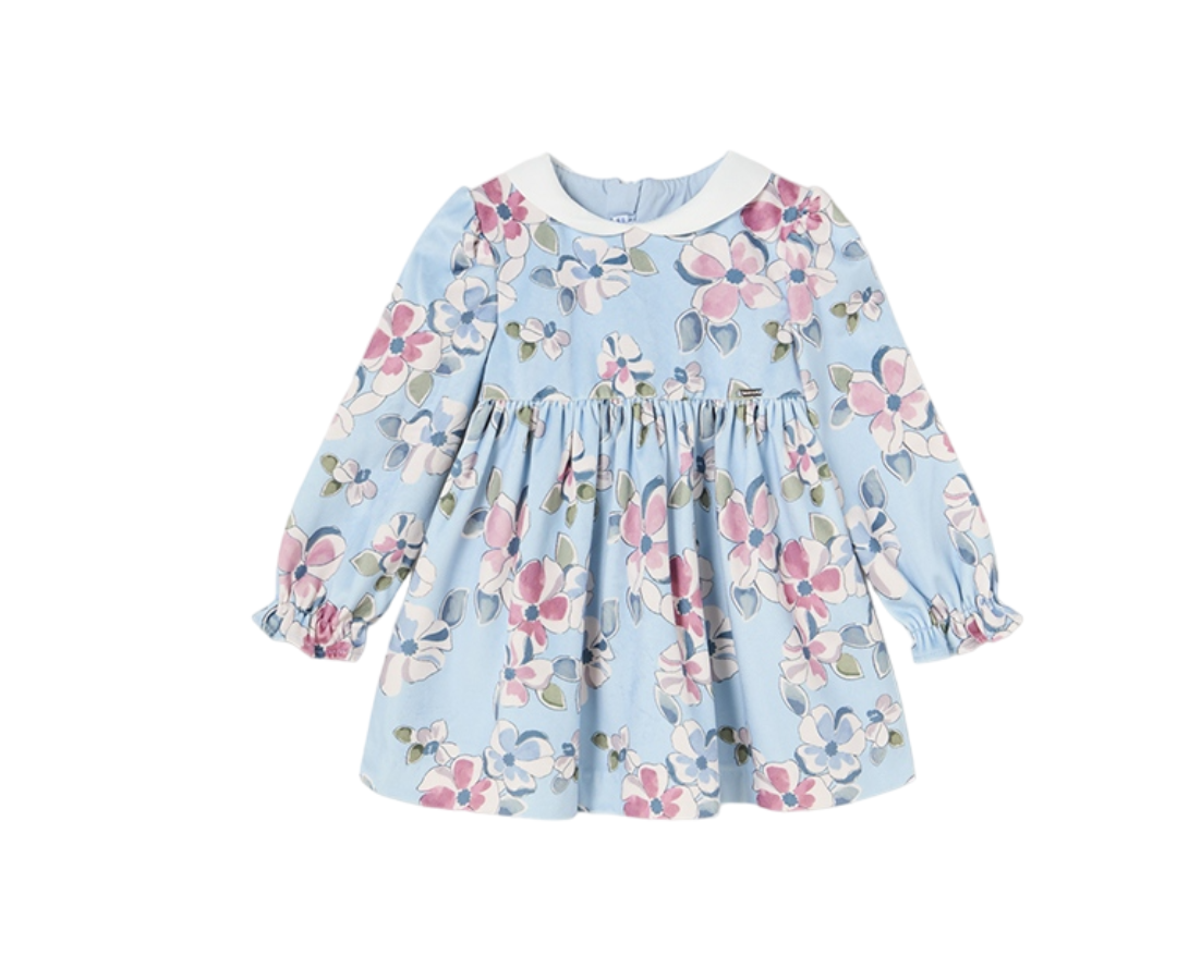 VESTIDO TERCIOPELO ESTAMPADO ROSADO MAYORAL