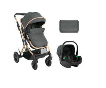 Coche Kaia 3 En 1 Gris Oscuro / Pañalera Kikkaboo