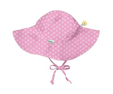 SOMBRERO DE SOL ALA ANCHA FLORES ROSADO 9-18M