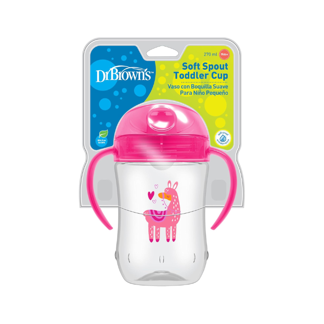 Vaso Con Asas B/ Suave Antiderrame | Rosa - Dr. Browns