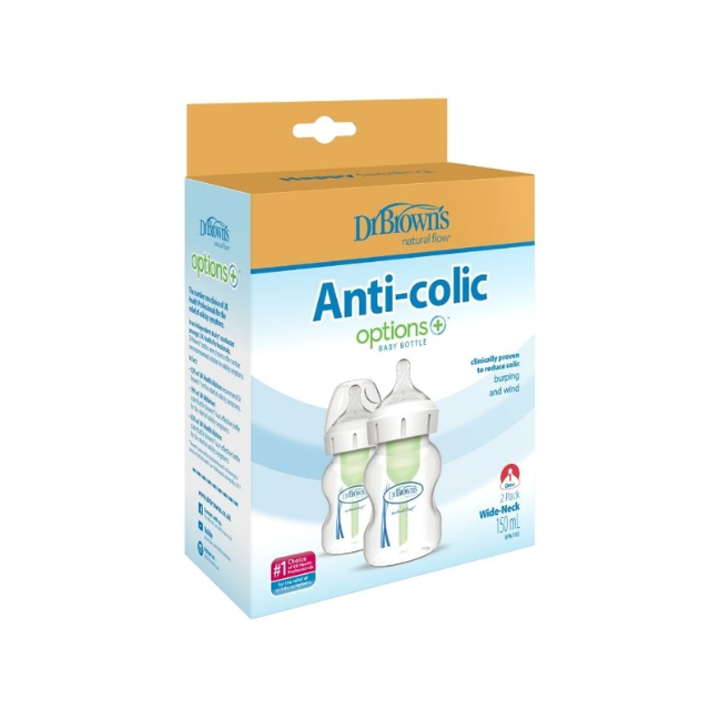 Set x2 Biberones de B/A Polipropileno 5 Oz | Transparente - Dr. Browns