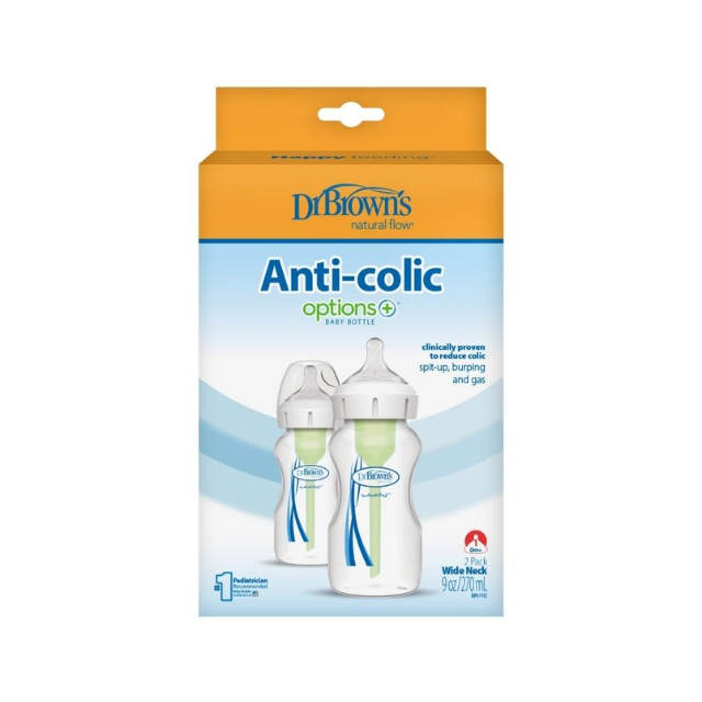 Set x2 Biberones de B/A Polipropileno 9 Oz | Transparente - Dr. Browns