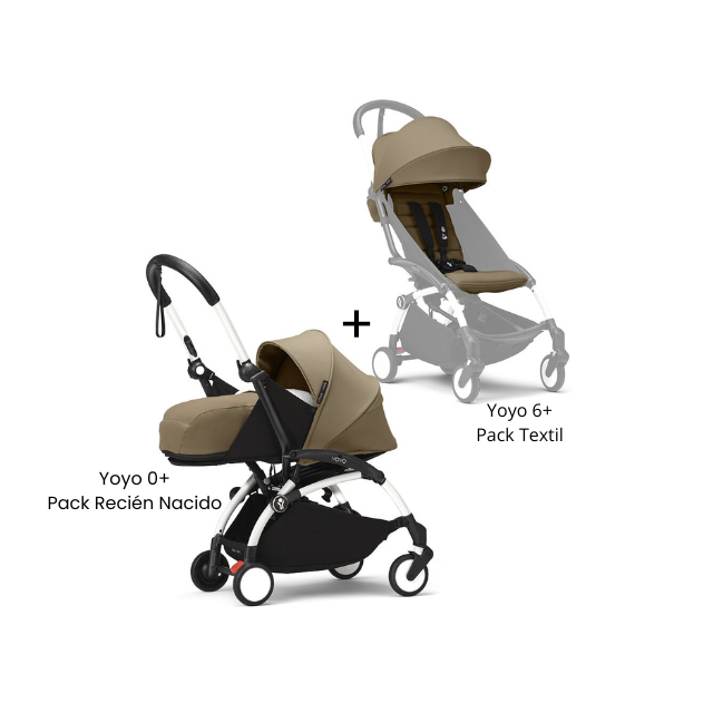 Estructura de Coche Yoyo 2 Blanco + Cobertura Babyzen 6+ | Toffee - Yoyo