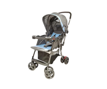 PEKE STROLLER REVERSIBLE ( BLUE/GRAY) BORN