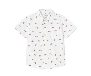 CAMISA M/C ESTAMPADO BLANCO NIÑO MAYORAL