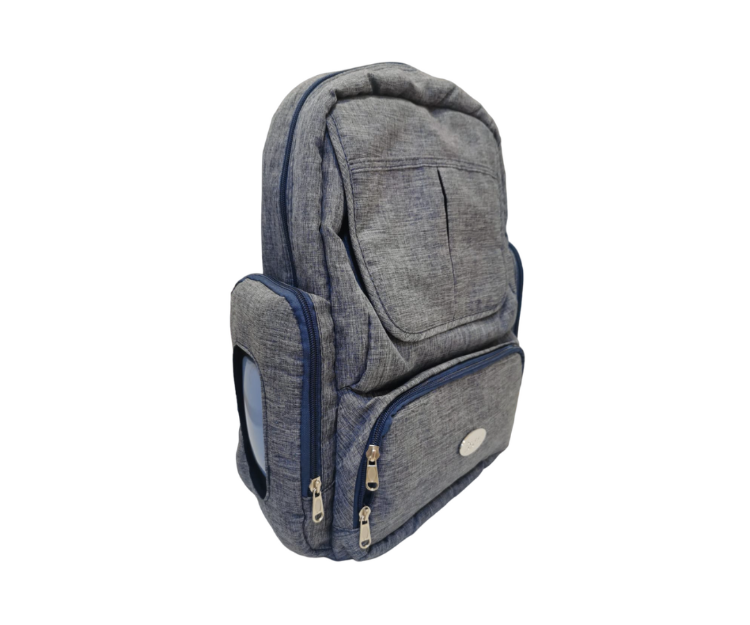 PAÑALERA MOCHILA AZUL MELANGE BORN