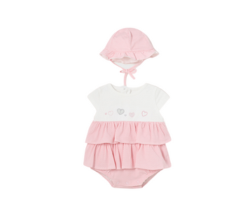 CONJ. PELELE CON GORRO NINA CANASTILLA 4-6M