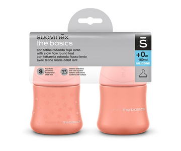 SET X2 BIBERONES THE BASICS 5OZ. ROSADO