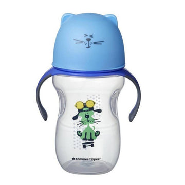 TAZA DE TRANSICION BOQUI. SUAVE 10OZ. AZUL TOMMEE TIPPEE