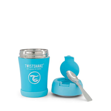 CONTENEDOR DE COMIDA 350ML CELESTE TWISTSHAKE