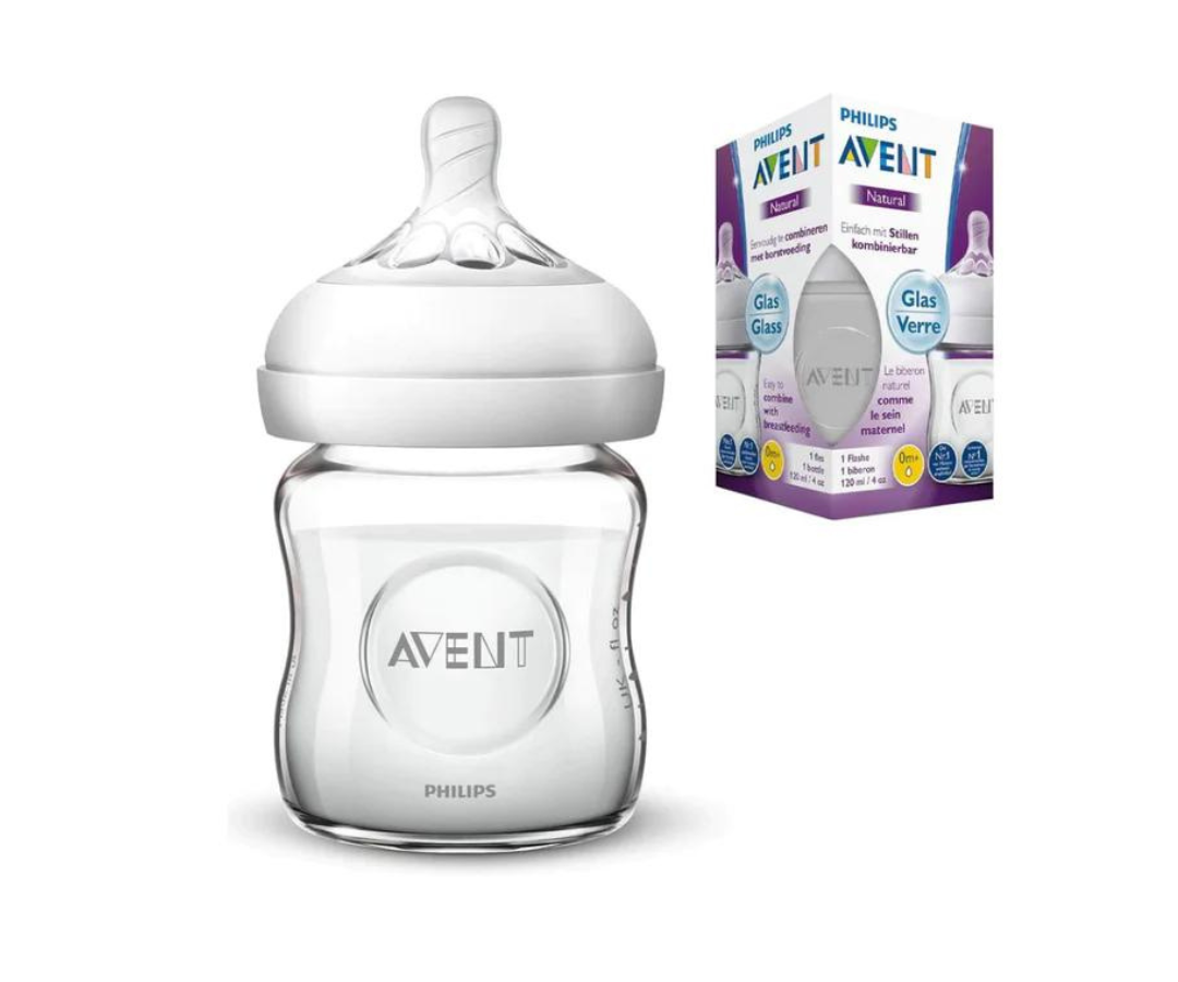 BIBERON NATURAL DE VIDRIO 120 ML AVENT